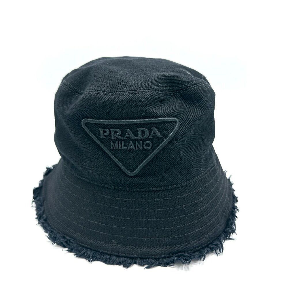 Prada Black Denim Bucket Hat